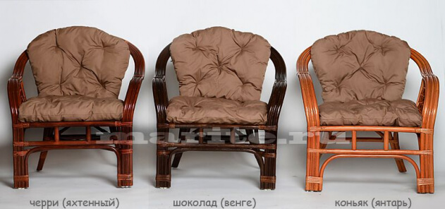 Комплект мебели для террасы Маркос-Дуэт (Marcos-Due) тройного плетения (цвет: шоколад) - вид 3 миниатюра