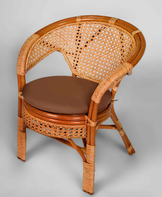 Кресло из натурального ротанга Пеланги (Pelangi) (цвет: коньяк) - вид 1 миниатюра