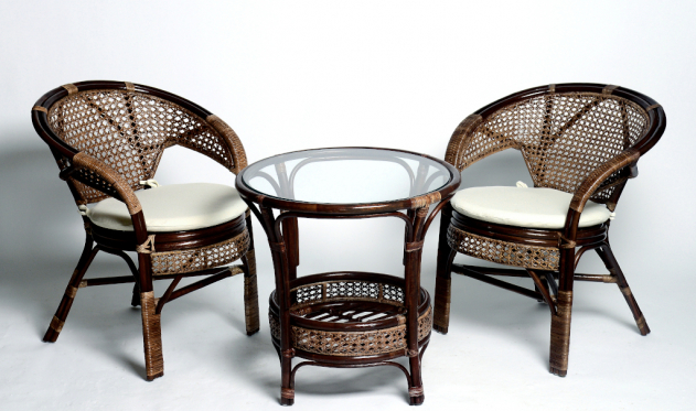 Кофейный комплект мебели из натурального ротанга Пеланги-Дуэт (Pelangi-Due) (цвет: шоколад)