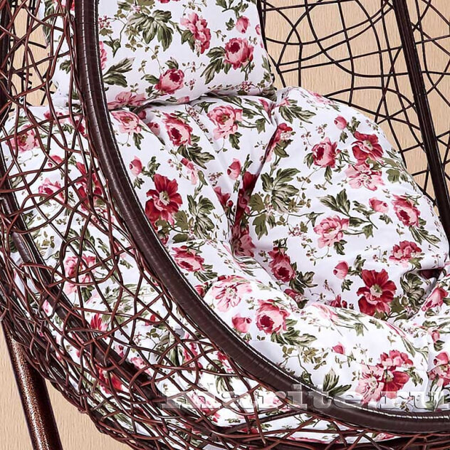 Подвесное кресло качели плетёное Фреско Макси 110 х 117 (цвет: шоколад) - вид 9 миниатюра