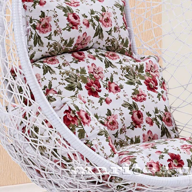 Подвесное кресло качели плетёное Винд (цвет: белый) - вид 7 миниатюра