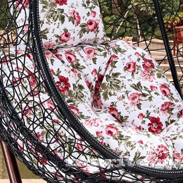 Подвесное кресло качели плетёное Винд Арм (цвет: чёрный) - вид 7 миниатюра