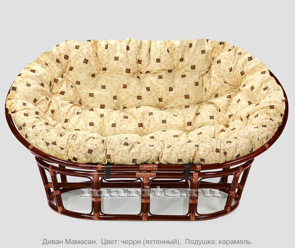 Диван 2-х-местный из натурального ротанга МАМАСАН (цвет: черри) Диван 2-х-местный из натурального ротанга МАМАСАН (цвет: черри)