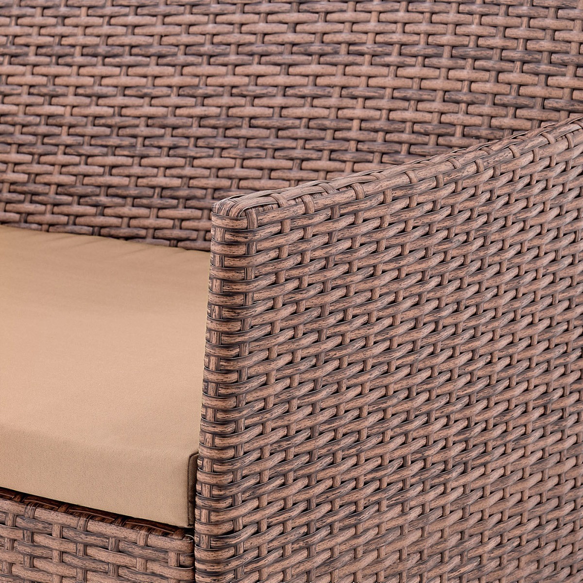 Кресло из искусственного ротанга Киото (Kioto armchair) (цвет: капучино ...