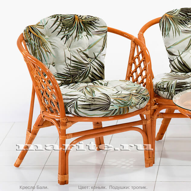 Комплект мебели из натурального ротанга Бали (Bali) (цвет: коньяк) - вид 9 миниатюра