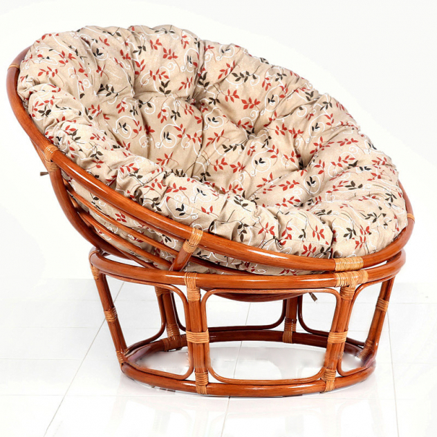 Кресло из натурального ротанга ПАПАСАН 110см (цвет: коньяк, черри, орех, шоколад) АКЦИЯ! - вид 10 миниатюра