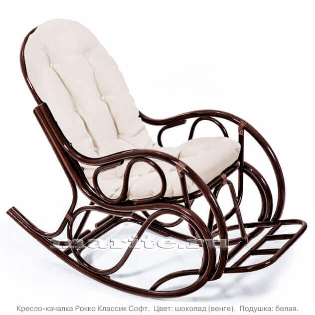 Кресло-качалка Рокко Классик Софт (цвет: коньяк, черри, орех, шоколад) - вид 10 миниатюра