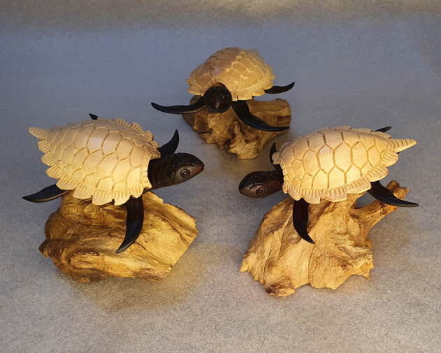 Фигурка "Черепаха" из ценных пород дерева (10 см) - вид 1 миниатюра