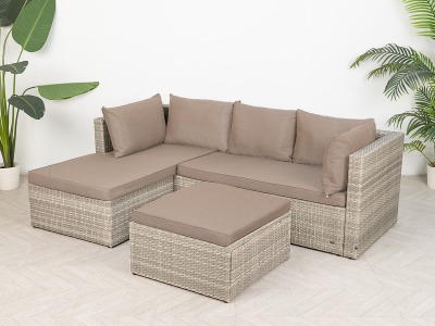 Комплект мебели из искусственного ротанга Гардини (Gardini) (цвет: серый меланж) (подушки: серые) - вид 3 миниатюра