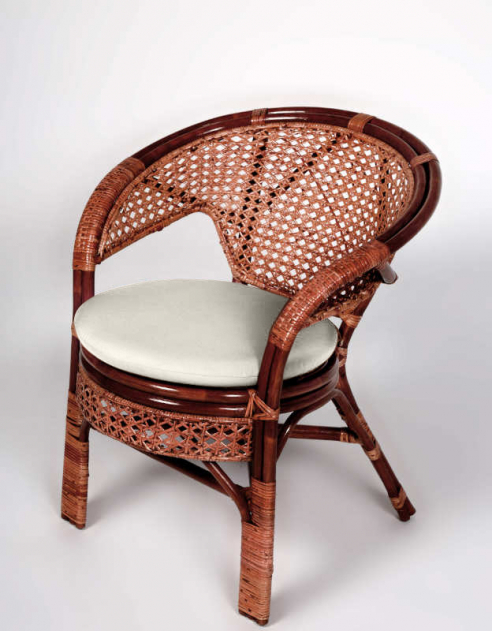 Кресло из натурального ротанга Пеланги (Pelangi) (цвет: черри)