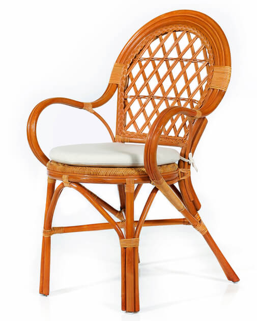 Обеденный комплект мебели из натурального ротанга Ява-8 Овал (Java-8 Oval) (цвет: коньяк) - вид 3 миниатюра