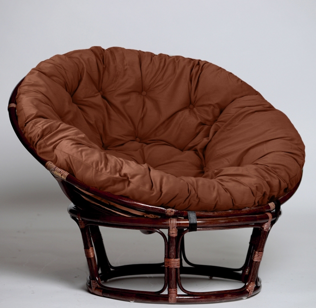Кресло из натурального ротанга ПАПАСАН премиум 115 см (цвет: черри)