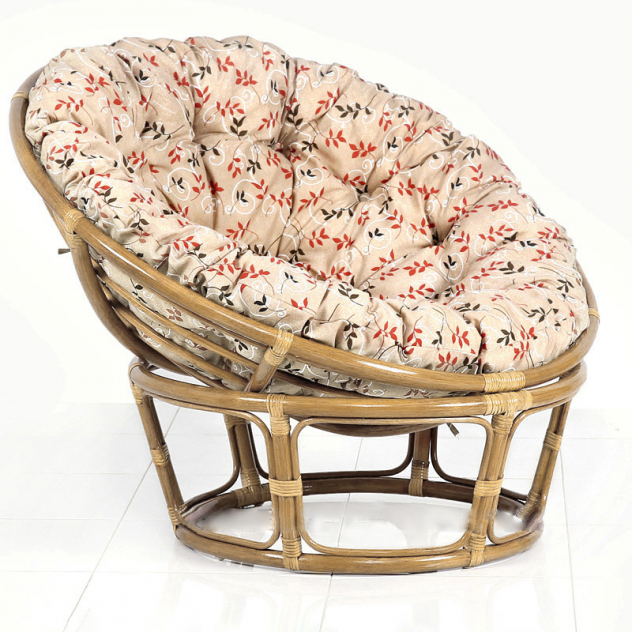 Кресло из натурального ротанга ПАПАСАН премиум 115 см (цвет: мед) - вид 1 миниатюра