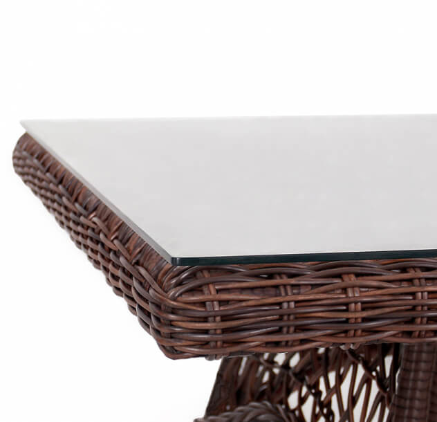 Комплект мебели для обеда и отдыха из искусственного ротанга Пикник-7 (Picnic-7) (цвет: кофе) (подушки: лен) - вид 5 миниатюра