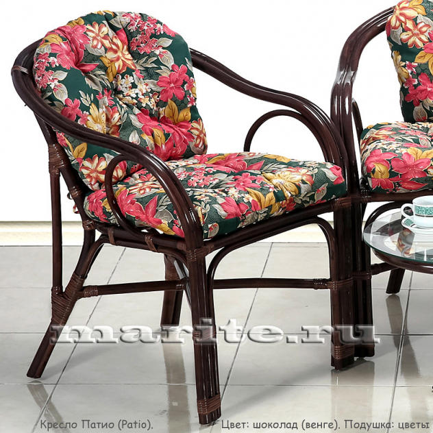 Комплект мебели для террасы из натурального ротанга Патио Дуэ (Patio Due) (цвет: шоколад) - вид 1 миниатюра