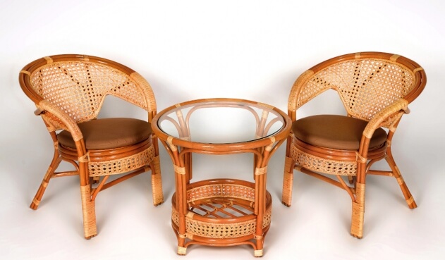 Кофейный комплект мебели из натурального ротанга Пеланги-Дуэт (Pelangi-Due) (цвет: коньяк)
