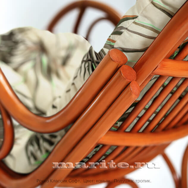 Кресло-качалка Рокко Классик Софт (цвет: коньяк) - вид 17 миниатюра