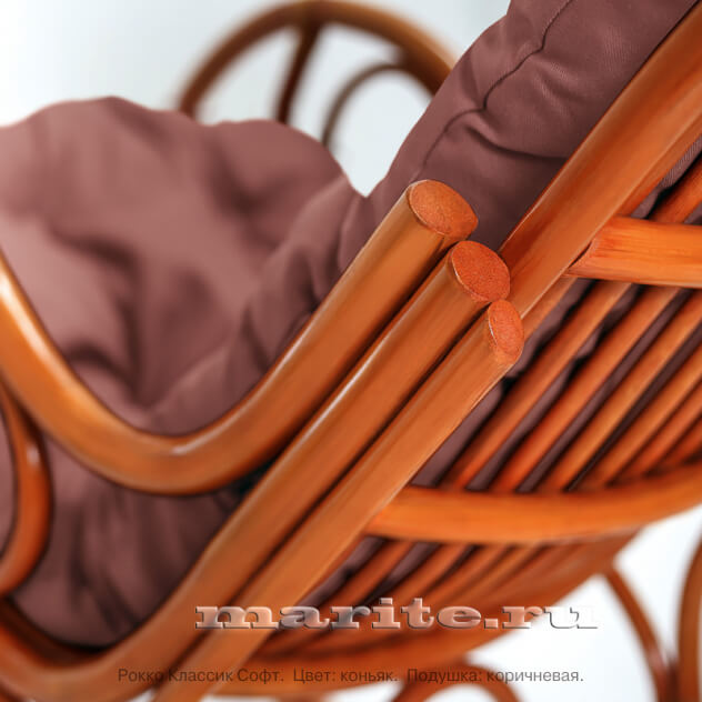 Кресло-качалка Рокко Классик Софт (цвет: коньяк) - вид 15 миниатюра