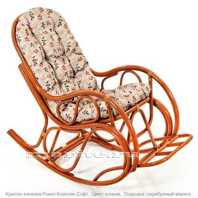 Кресло-качалка Рокко Классик Софт (цвет: коньяк)