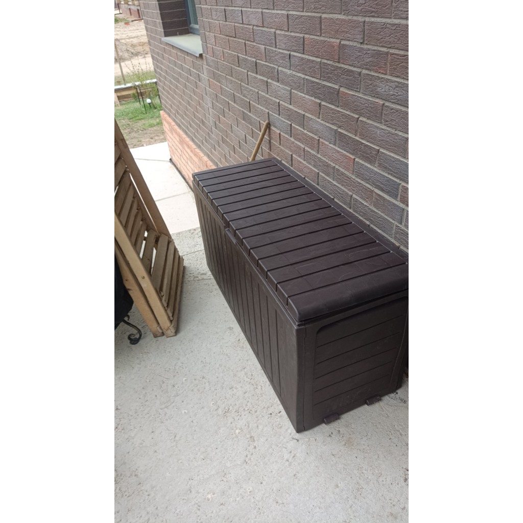 Фото Сундук садовый пластиковый с замком Гарденбокс L (Gardenbox L)  (цвет: шоколад) - вид 1 миниатюра